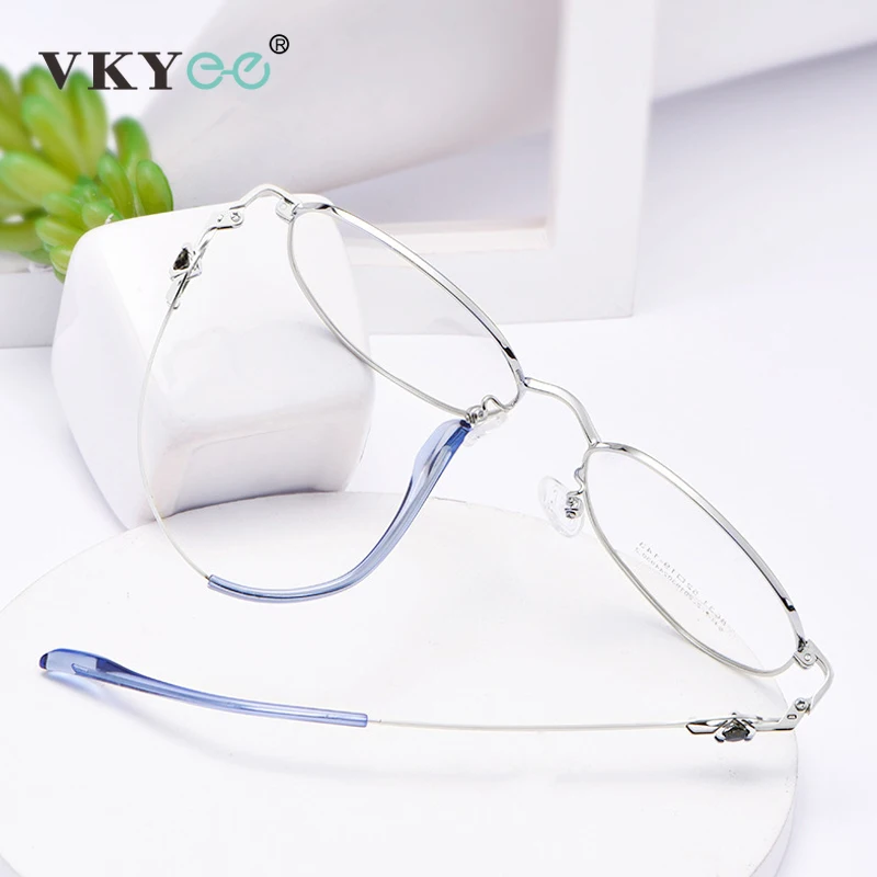 VICKY Simple Fashion Geometric Oval Design Men Women Anti-blue Light Reading Glasses Can Be Customized Prescription 9603