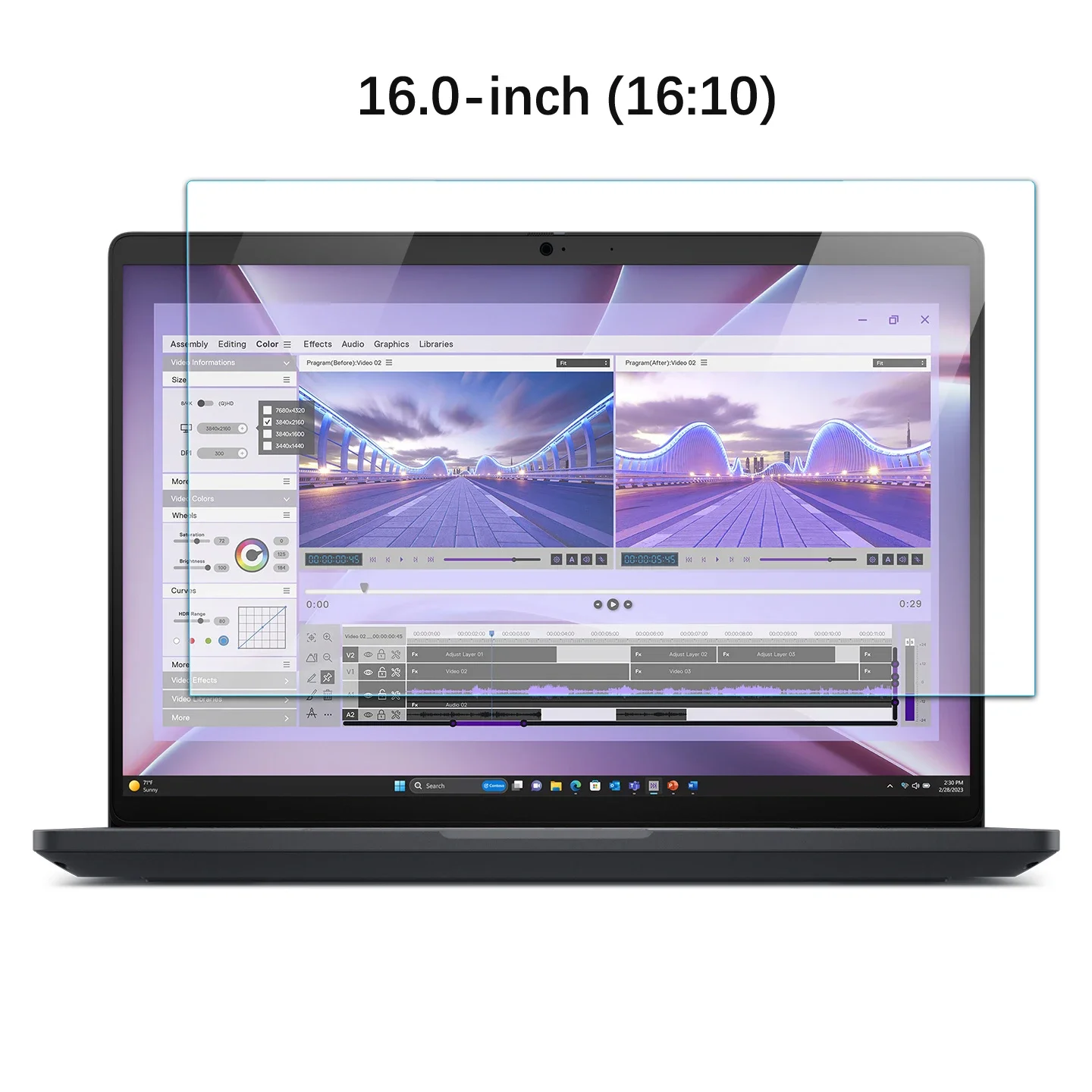 2 protectores de pantalla antideslumbrantes para Dell Pro Max 16 Plus MB16250 MC16250 MC16255/Pro Max 16 Premium MA16250 16 pulgadas Notebook PC 16:10