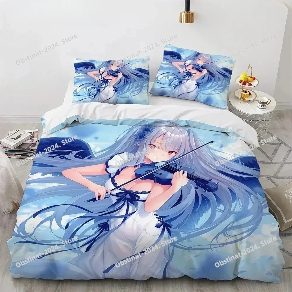 

Kawaii Anime sexy Girl Bedding Set Printed With Pillowcase Bed Duvet Cover Single Double Queen Super King Size Boys Girls Adults