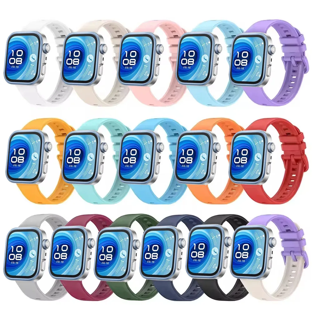 حزام سيليكون لساعة Huawei Watch Fit 4 Pro سوار معصم بديل سوار رياضي لساعة Huawei Watch Fit 4 3 Correa Watchband
