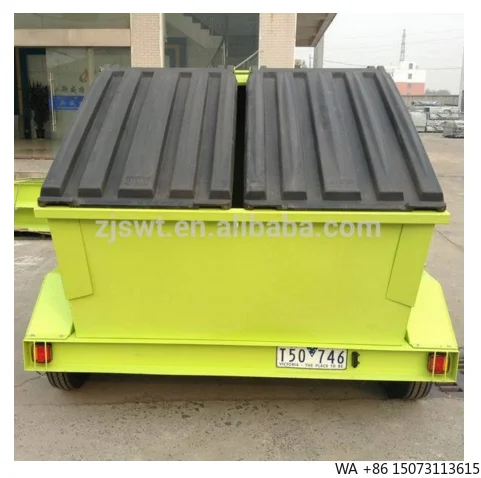 Tandem Axle Skip Bin Trash Transport Flatbed Trailer