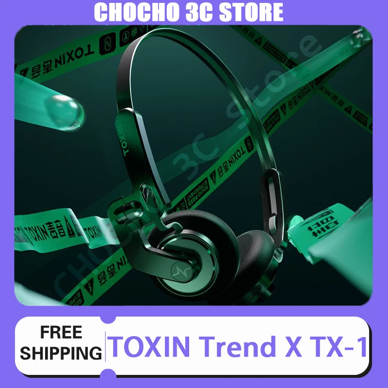 TOXIN Trend X TX-1 Headset Wireless Earphones Lightweight Earphone Portable Esports Gaming Headphones Customized Headphones Gift