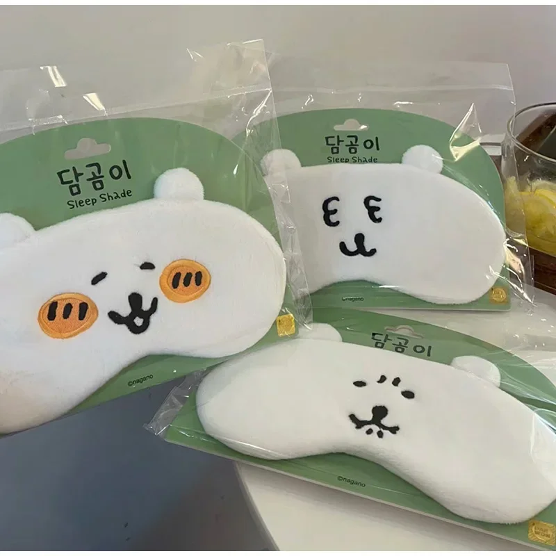 Cute Bear Pattern Sleeping Mask Blackout Eye Cover with Removable Cooling Gel Pads Soft Comfortable for Women Men Stress Relief