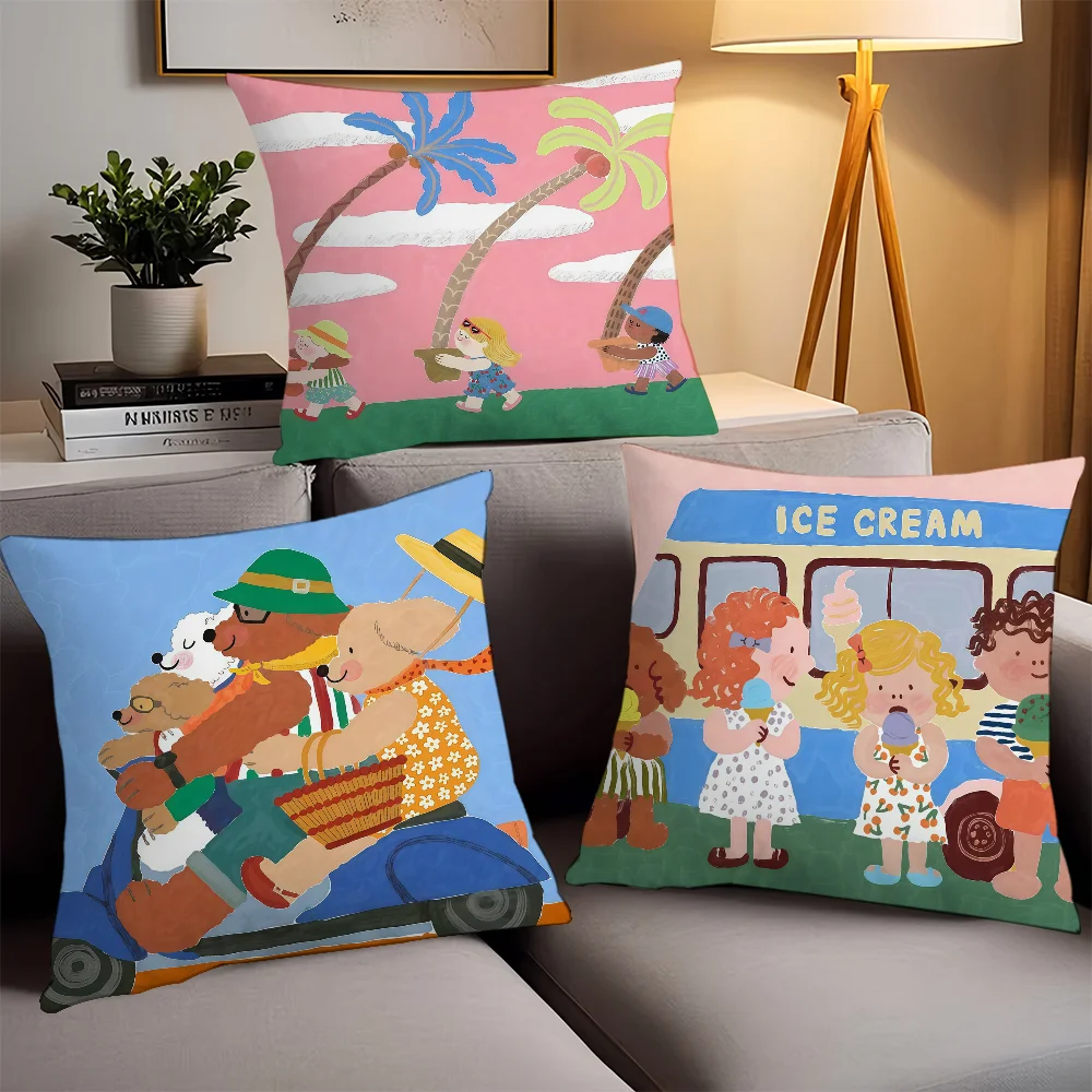 

Aesthetic Art R-Ruiit cute Pillow Case Office Cushions Suitable For Sofa Car Bedroom Decorative Cushion Cover