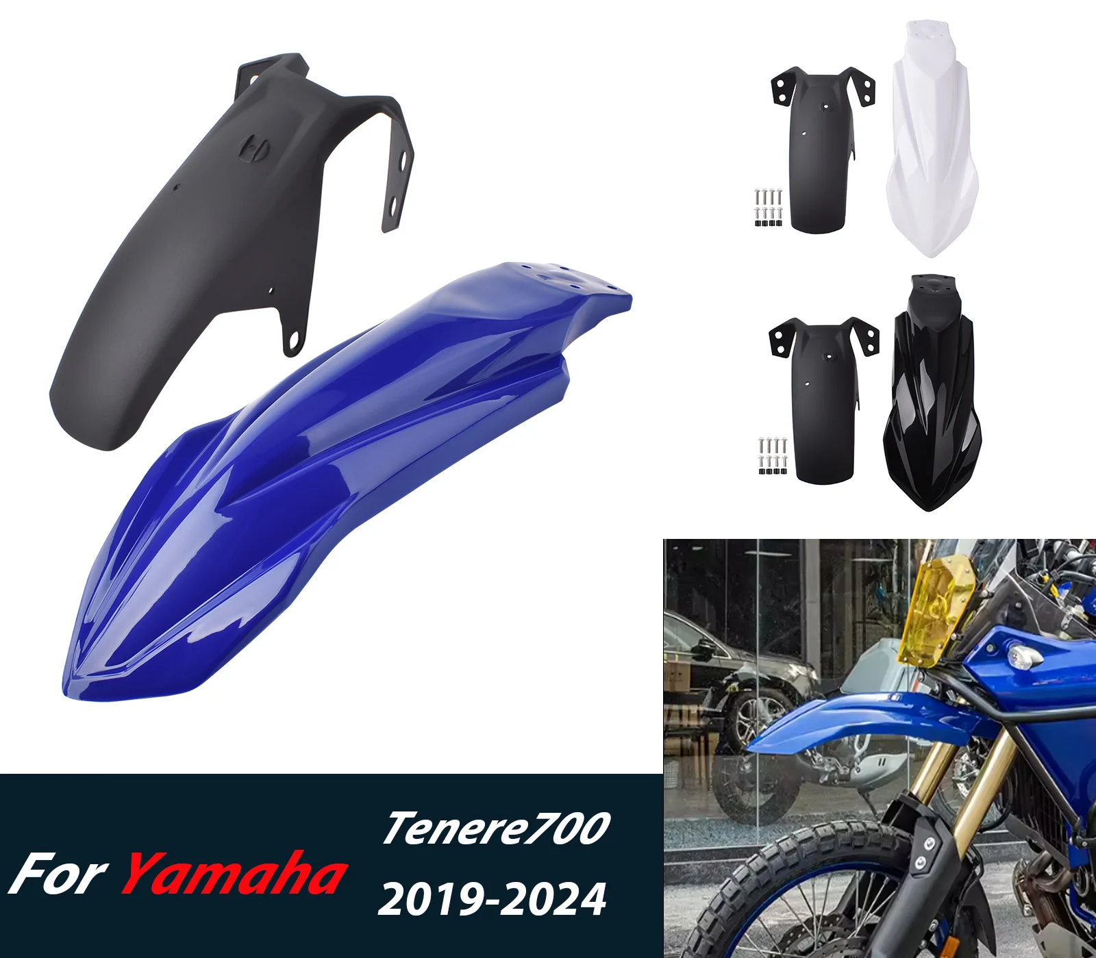 

Переднее крыло мотоцикла, высокий низкий брызговик, защита от брызг для Yamaha Tenere 700 2019-2024 XT700Z 2019-2024, аксессуар