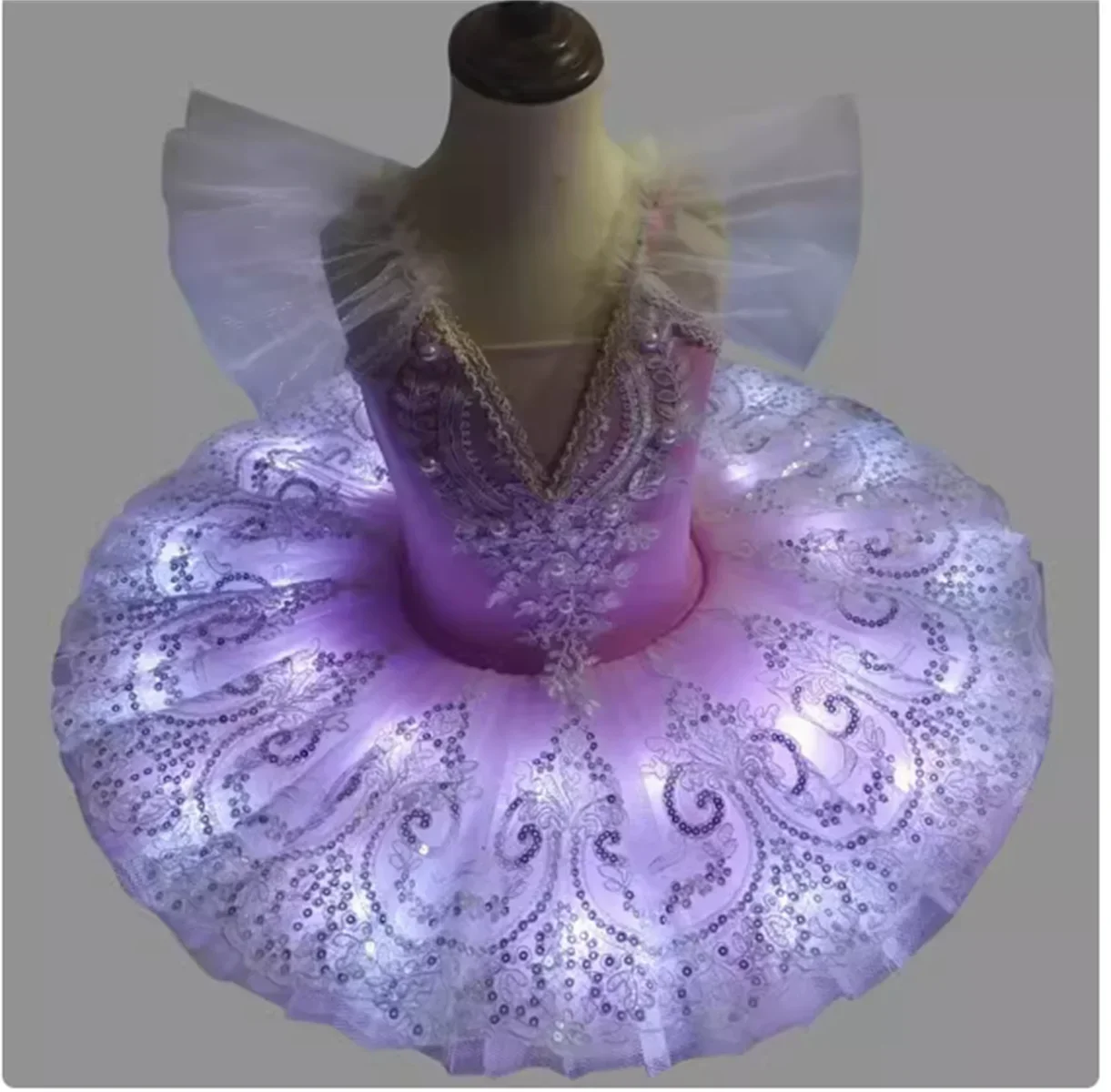 Dziecięca spódniczka baletowa Sukienka do występów Dziewczęca spódniczka na ramiączkach z puszystej włóczki Profesjonalna spódniczka do baletu Łabędzie Jezioro Sukienka do występów