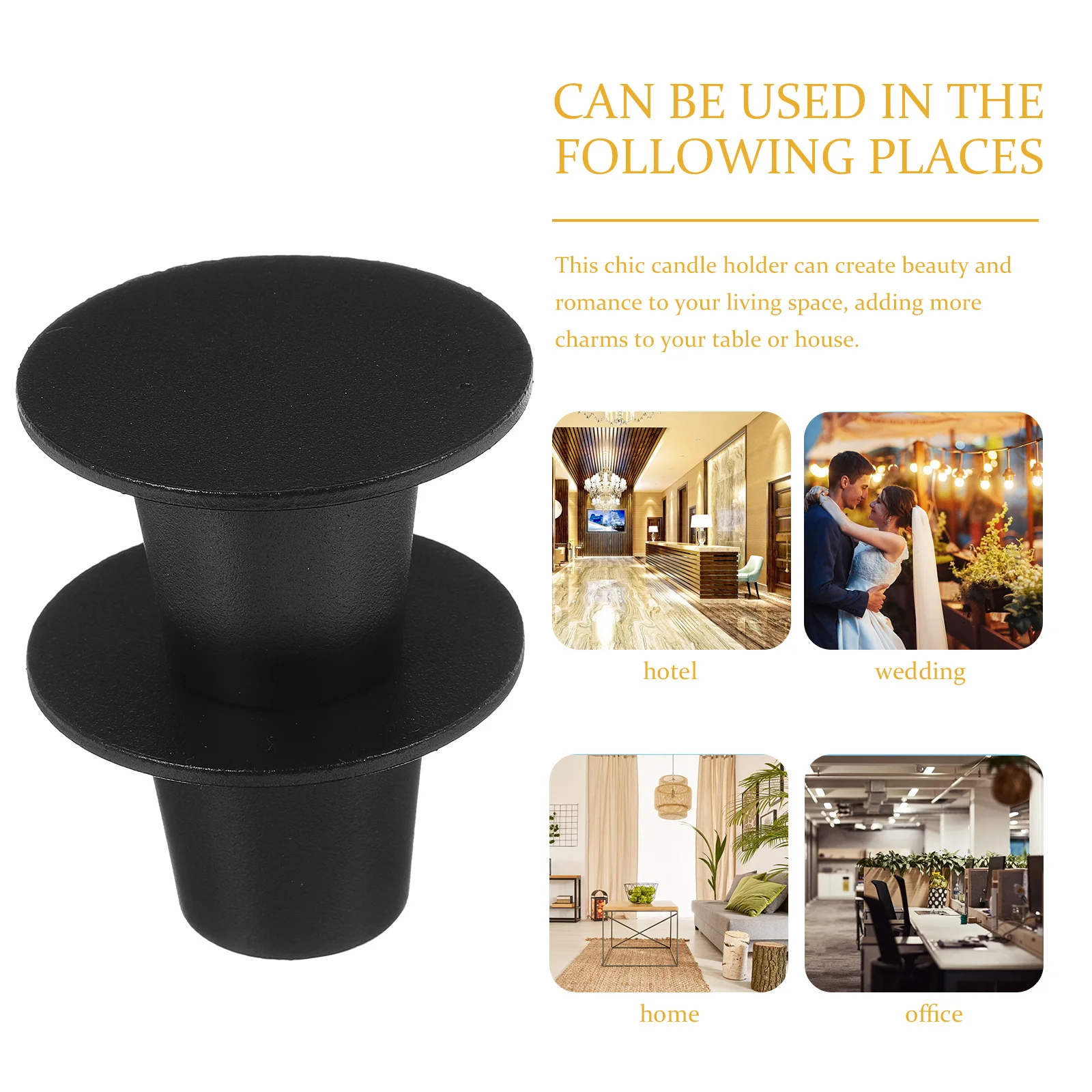 

2Pcs Black Metal Holders Small Iron Candlestick Holder Wedding Home Table Decoration Holder Candlestick Holders