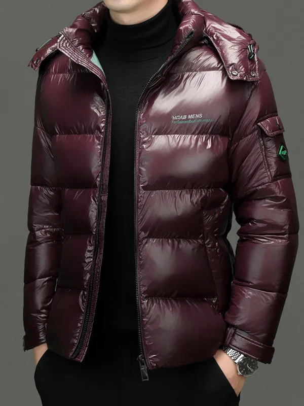 

Утепленная теплая хлопковая куртка для мужчин: глянцевая, с наполнителем из хлопка, новая модная универсальная зимняя одежда, верхняя одежда, короткий фасон