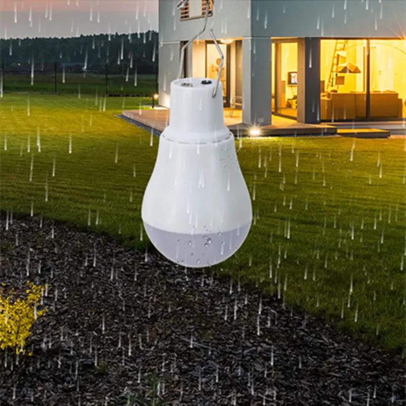 

LED Solar Lamp Bulb Outdoor Tent Waterproof Portable Solar Home Garden Hanging Light Hiking Fishing Emergency Lights