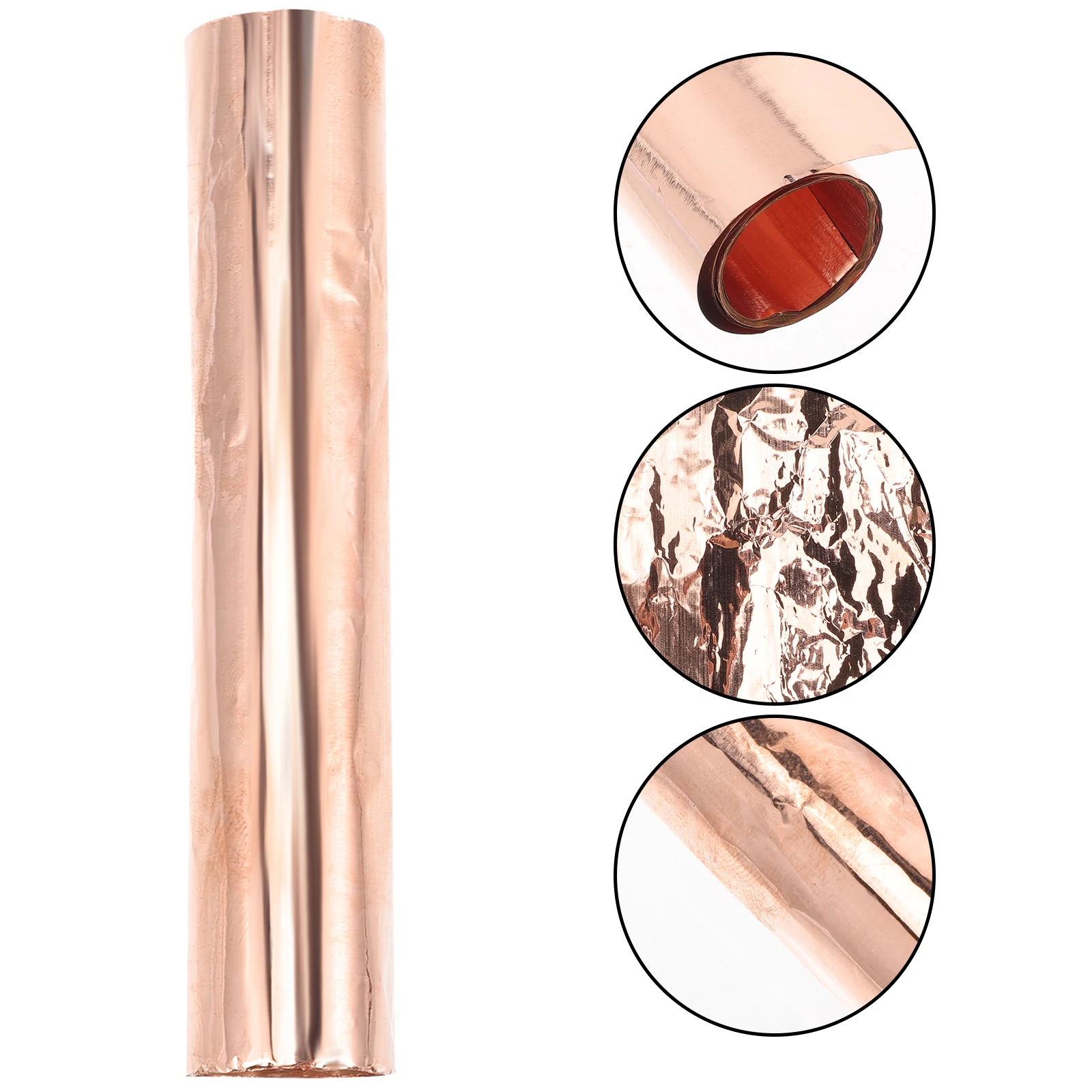 

2pcs 2 Rolls Square Copper Sheet Metal Foil Plate 0.01mm High Grade Electrical Conductivity Ductile DIY Jewelry Crafts