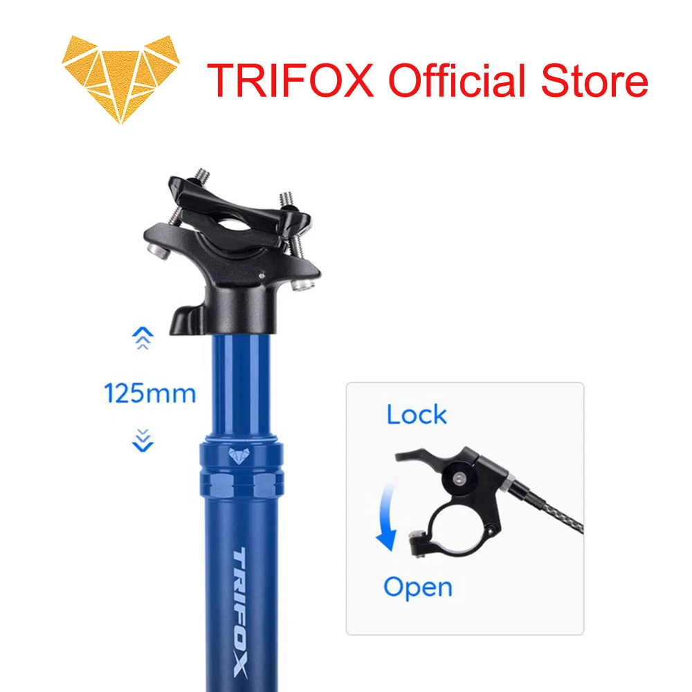 TRIFOX Official Store  AIR Bike Length 440mm (125mm travel)  Linelength 1500mm  Dropper  Tube Seatpost Upper Routing (APS309)