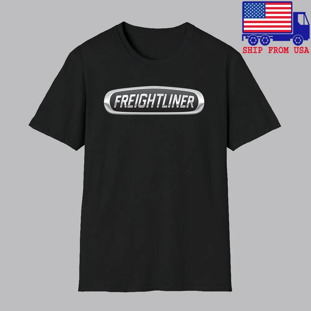 Freightliner Truck Men\'s Black T-shirt Size S-5XL