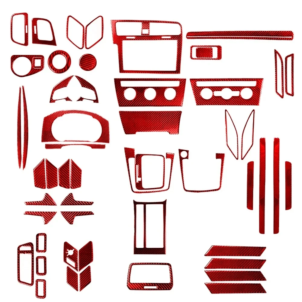 1SET Carbon Fiber Red Stickers Car Interior Decorative Accessories For Volkswagen VW Golf 7 GTI MK7 2013-2017 / 2014-2019