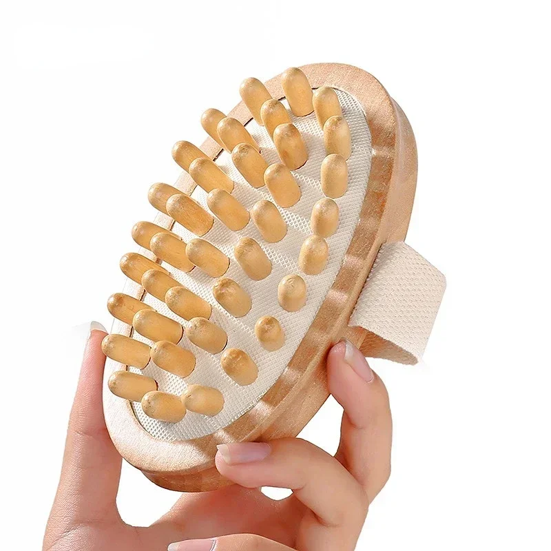 Body Anti Cellulite Brush Soothing Wooden Essential Oil Spa Air Cushion Massage Hair Comb Scalp Massage Brush Dead Skin Remover