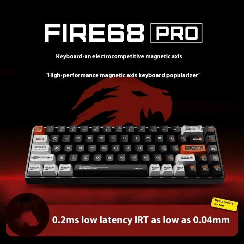 Imagem -04 - Fierce Gaming Gear-wired Teclado Mecânico Eixo Magnético 8k Gaming Nível Baixa Latência Fast Trigger Valorant Rgb Gamer Fire68