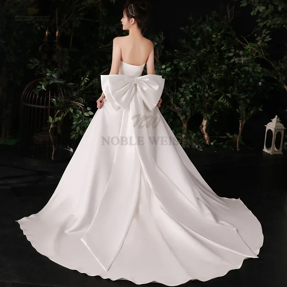 

Seperate Big Satin Bow Wedding Dress Knots Removeable Bride Dresses Satin Knots Customized