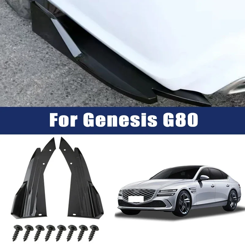 

2pcs Car Rear Bumper Spoiler Lip Carbon Fiber Wing Trim Anti-crash Diffuser Side Skirt Wrap Angle Splitter For Genesis G80
