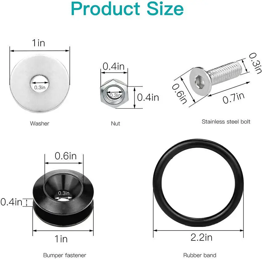 Universal 18pcs Aluminium Alloy JDM Quick Release Fasteners Bumper Car Trunk Fender Hatch Lids Kit Blue Silver Red WH-1011