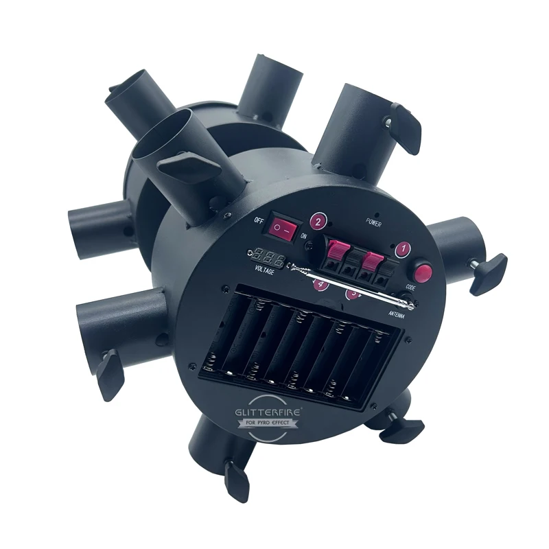 Afstandsbediening Grote Ronde Dubbele Wiel Koude Fontein Podium Effect Machine