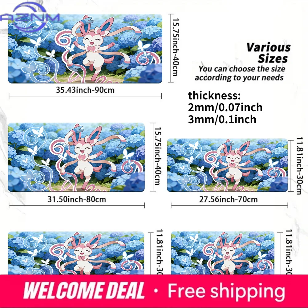 

Pokemon Ash & Eevee Starry Desert TCG Playmat Non-Slip Washable Gaming Mouse Pad