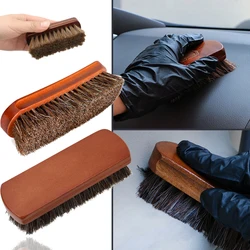 Auto-interieur Paardenhaarborstel Lederen stoeldetail Reinigingsborstel beschadigt geen lederen meubels Kleding Polijstborstelgereedschap