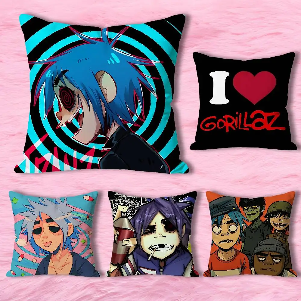

Virtual Band G-Gorillazs-S Anime Celebrity Merchandise All-Match Printed Pillow Case Sofa Car Office Room Decoration Protector