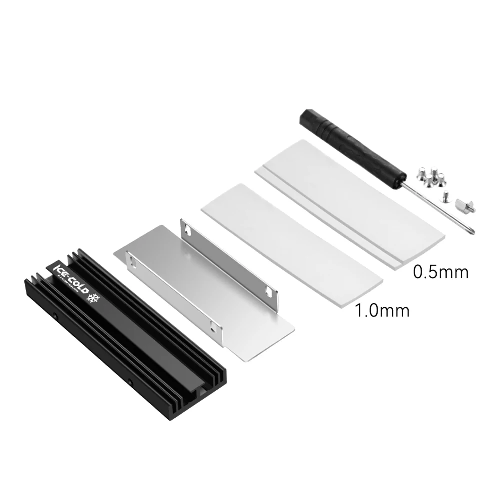 M.2 NGFF NVMe 2280ฮีทซิงค์ SSD พร้อมแผ่นความร้อนทำจากซิลิโคนแผงระบายความร้อน SSD อะลูมินัมอัลลอยฮีทซิงค์หม้อน้ำสำหรับ PS5เดสก์ท็อปพีซี