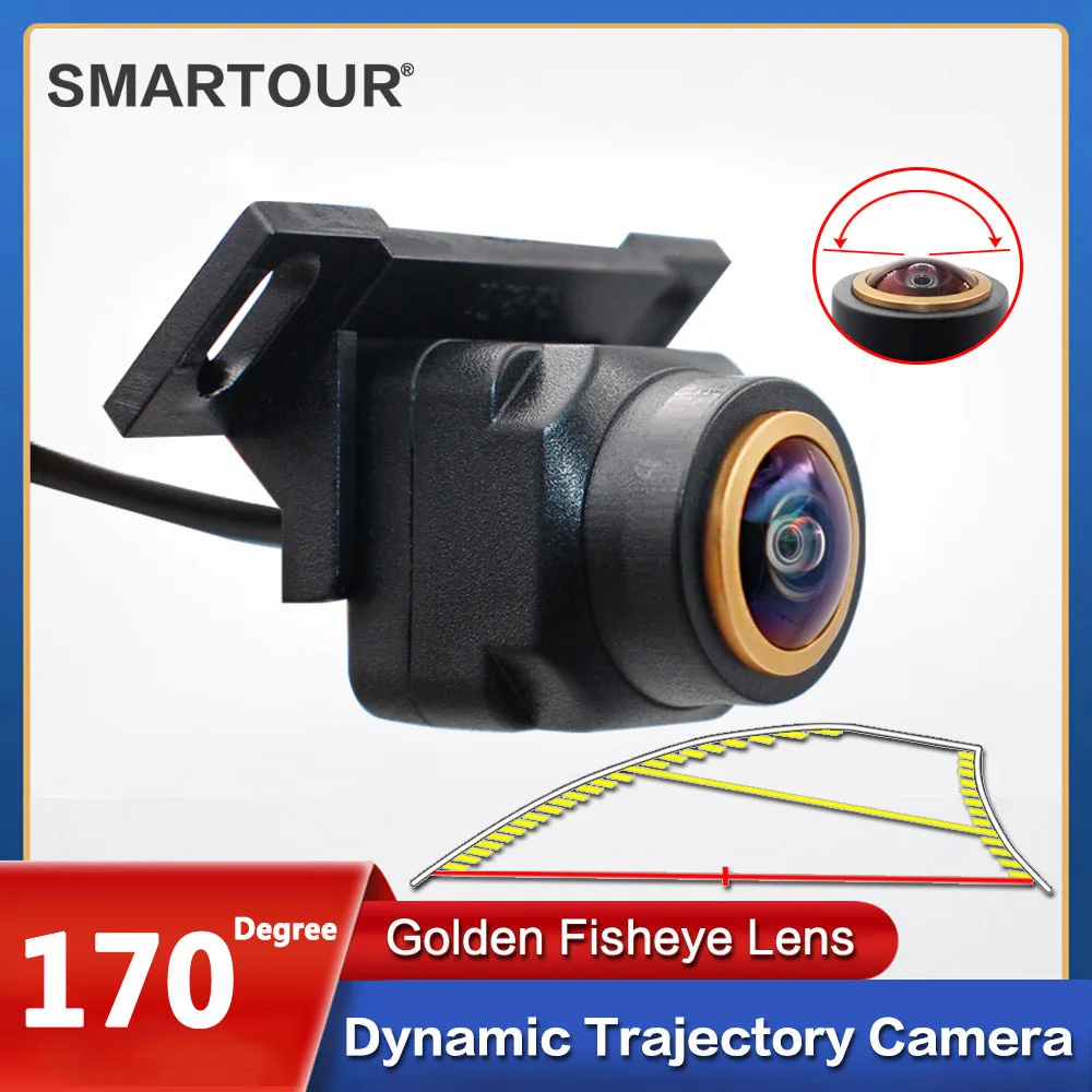 

CVBS 720P 170 Degree Fisheye Golden Lens Dynamic Trajectory Line Vehicle Rear View Backup Camera Side Camera For Android DVD