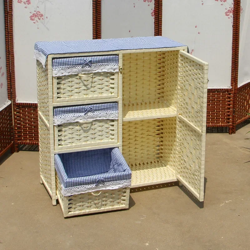 

Bedroom Bedside Table Nightstands Wooden Rattan Bedside Table Nightstands Storage Drawers Muebles Children Furniture YY50BT