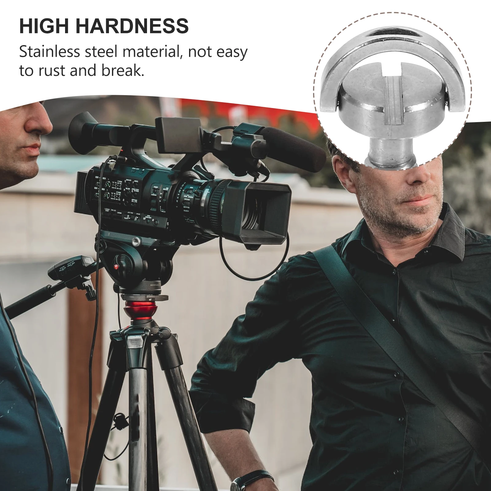 

3Pcs Camera Screw D-Ring Hinged Standard 14 Thread Compatible Quick Release Plate Tripod Monopod Ball Head Mounting Fixing