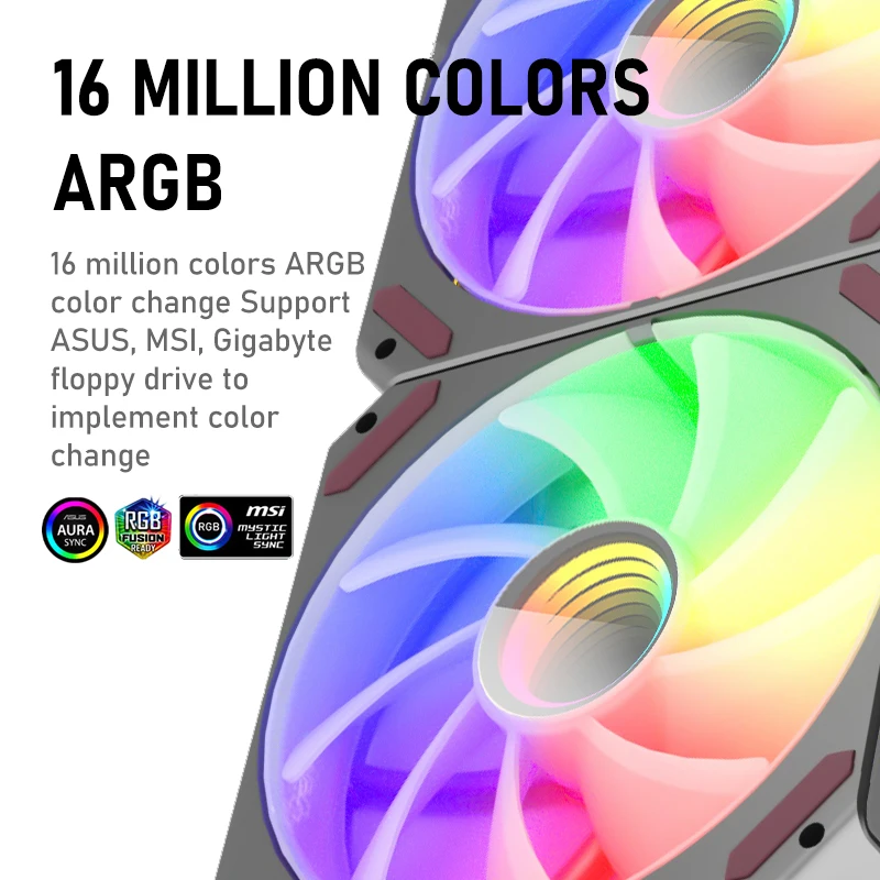 Aigo L12 وحدة معالجة خارجية للحاسوب مروحة لا سلك اتصال Ventoinha PC 120 مللي متر Rgb عدة مروحة تبريد 4pin PWM وحدة المعالجة المركزية مروحة تبريد 3pin5v Ventilador