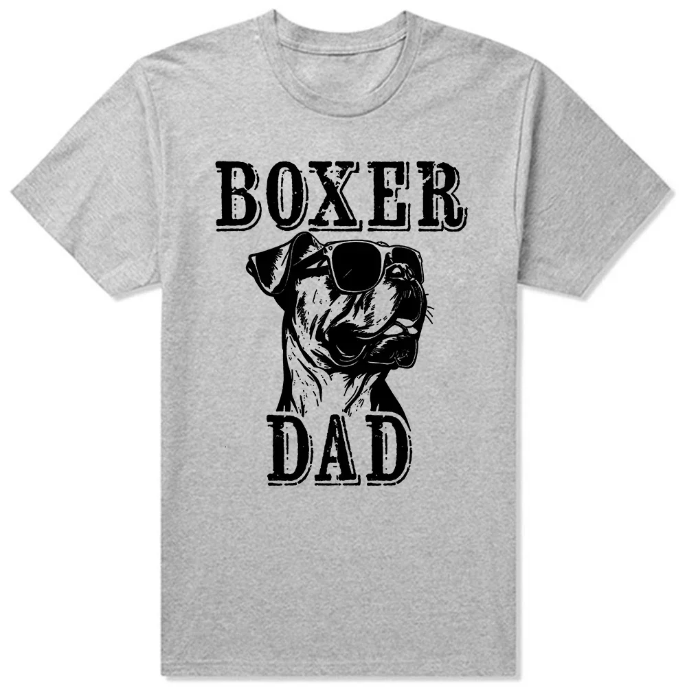 2024 Casual Basic T-shirts Funny Boxer Dog Owner Best Dog Dad T Shirts Tee Tops Round Neck Short-Sleeve Fashion Tshirt Clothing