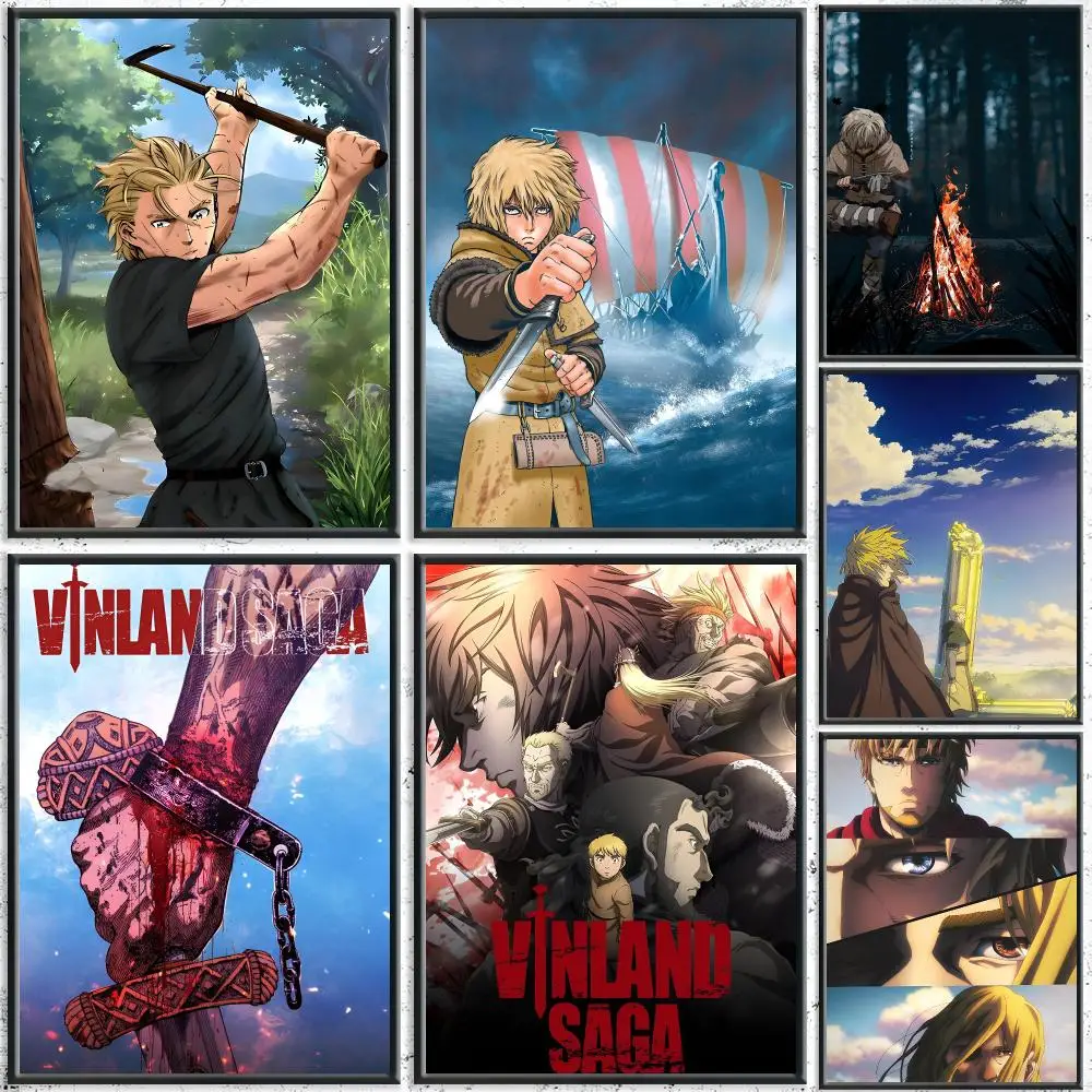 Iconic Anime V-Vinland SagaS Poster HD Self-Adhesive No Residue After Removal Ideal for All Kinds of Wall Decor
