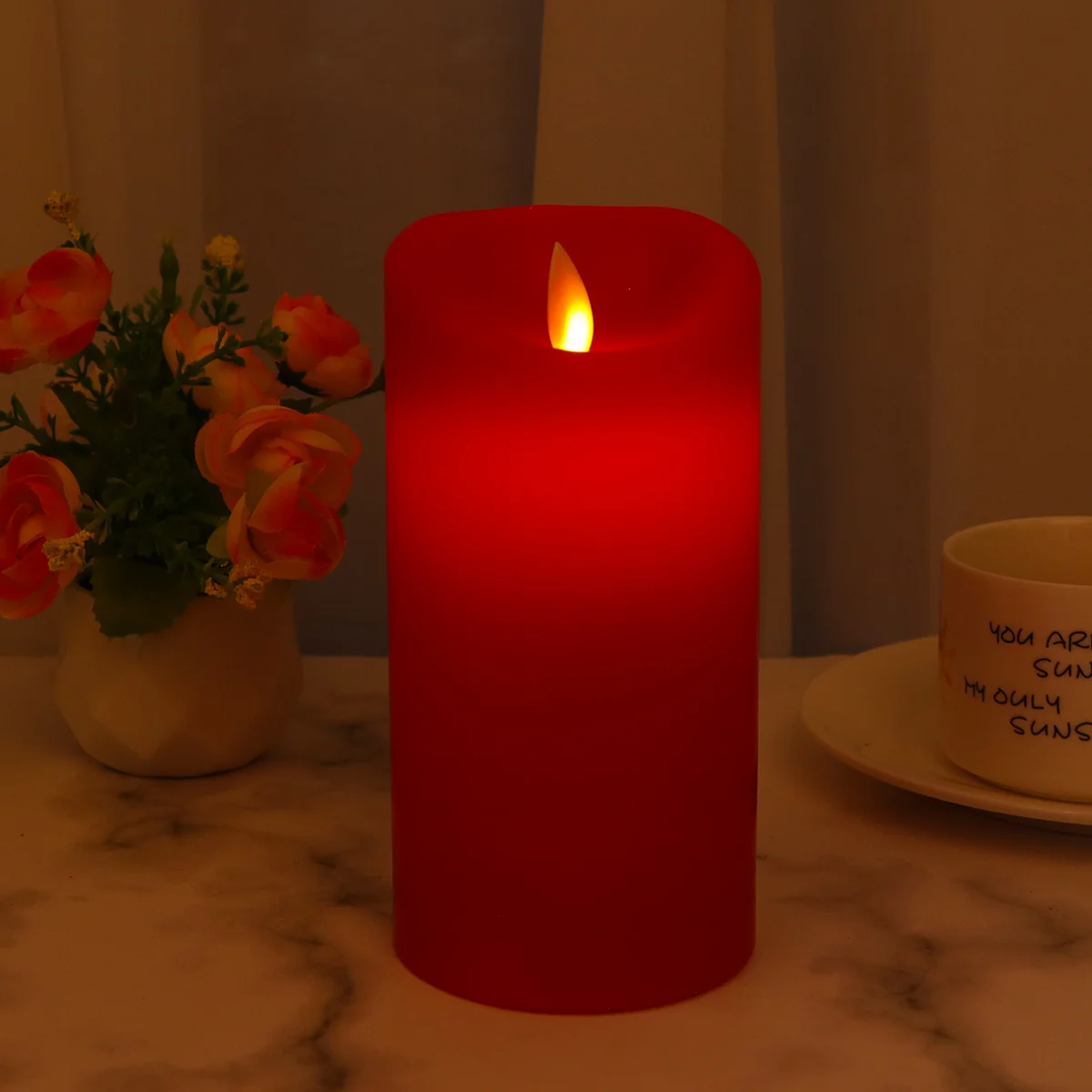 

Lantern Realistic Lamp Light Simulation Electric Red Flameless Wedding Accessories
