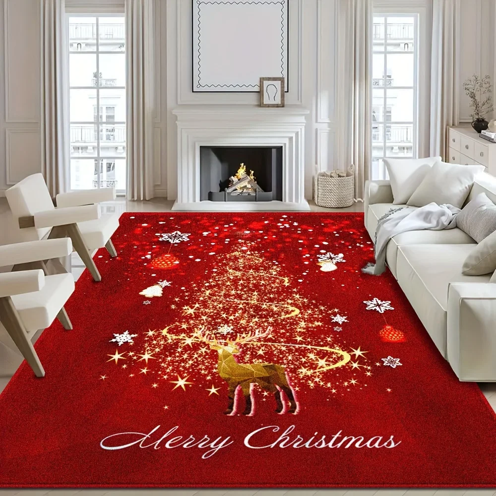 Modern 2D Christmas Doormat Snow Globe Crystal Ball Carpet For Living Room Bedroom Front Door Welcome Entrance Floor Mat New
