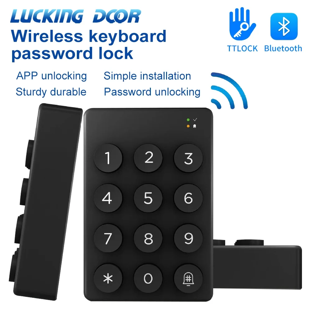 TTLOCK Wireless Digital Keypad for Access Control Work With Wire Free ttlock App Bluetooth Compatible with Smart Door Locks