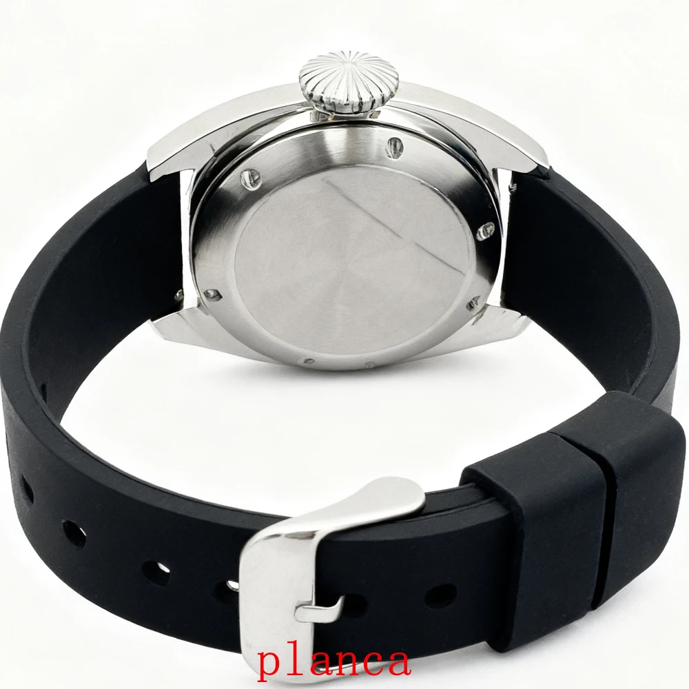 นาฬิกาข้อมือผู้ชายแบบกลไก ขนาด 36 มม. รุ่น NH35 สายหนัง พร้อมโลโก้สั่งทำพิเศษ เรืองแสงในที่มืด สไตล์ลำลอง แฟชั่น