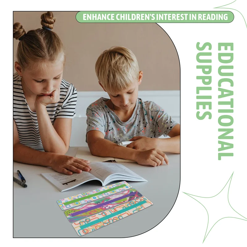 32Pcs Guided Reading Strips For Kids, Dyslexia Reading Strips Highlighter Dyslexia Reading Rulers Highlight Bookmarks