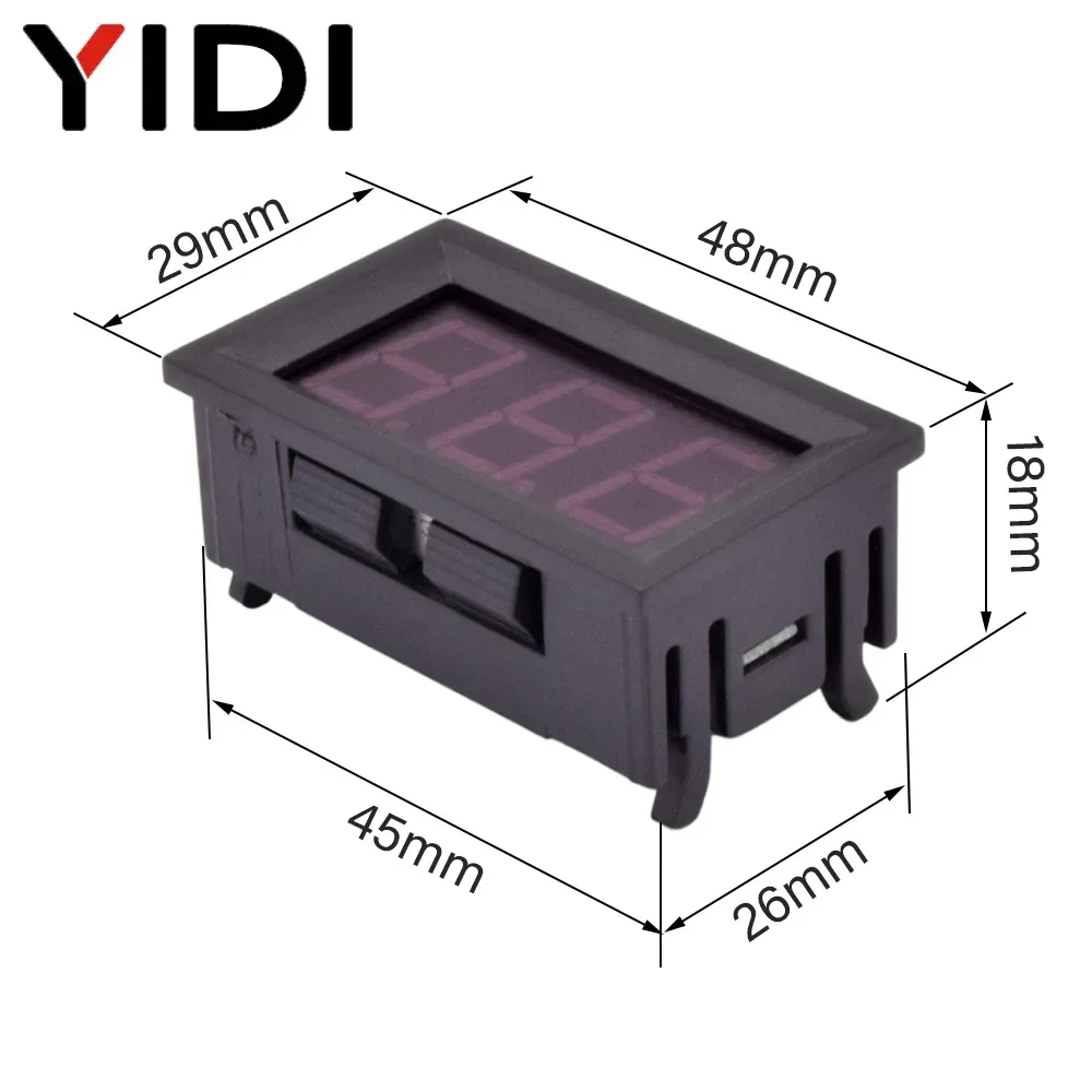 YIDI 5 Stück 0,56 Zoll Digitales LED-Voltmeter Amperemeter DC 4,5-30V 0-100V AC 30-500V Spannungs- und Strommessgerät Kalibrierter Panel-Monitor