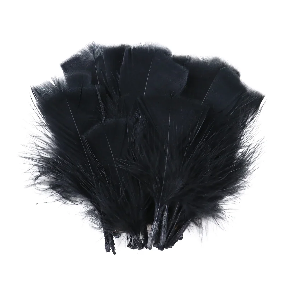 50Pcs Natural Black Goose Ostrich Feathers for Jewelry Earrings Making Diy Dream Catcher Decoration Crafts Plume Accessories