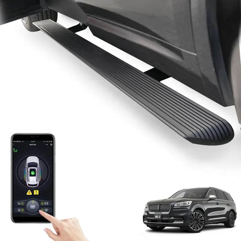 

WJ Super Price LED Lights Car Padel SideSteps Electric Retractable Running Boards for Lincoln MKX