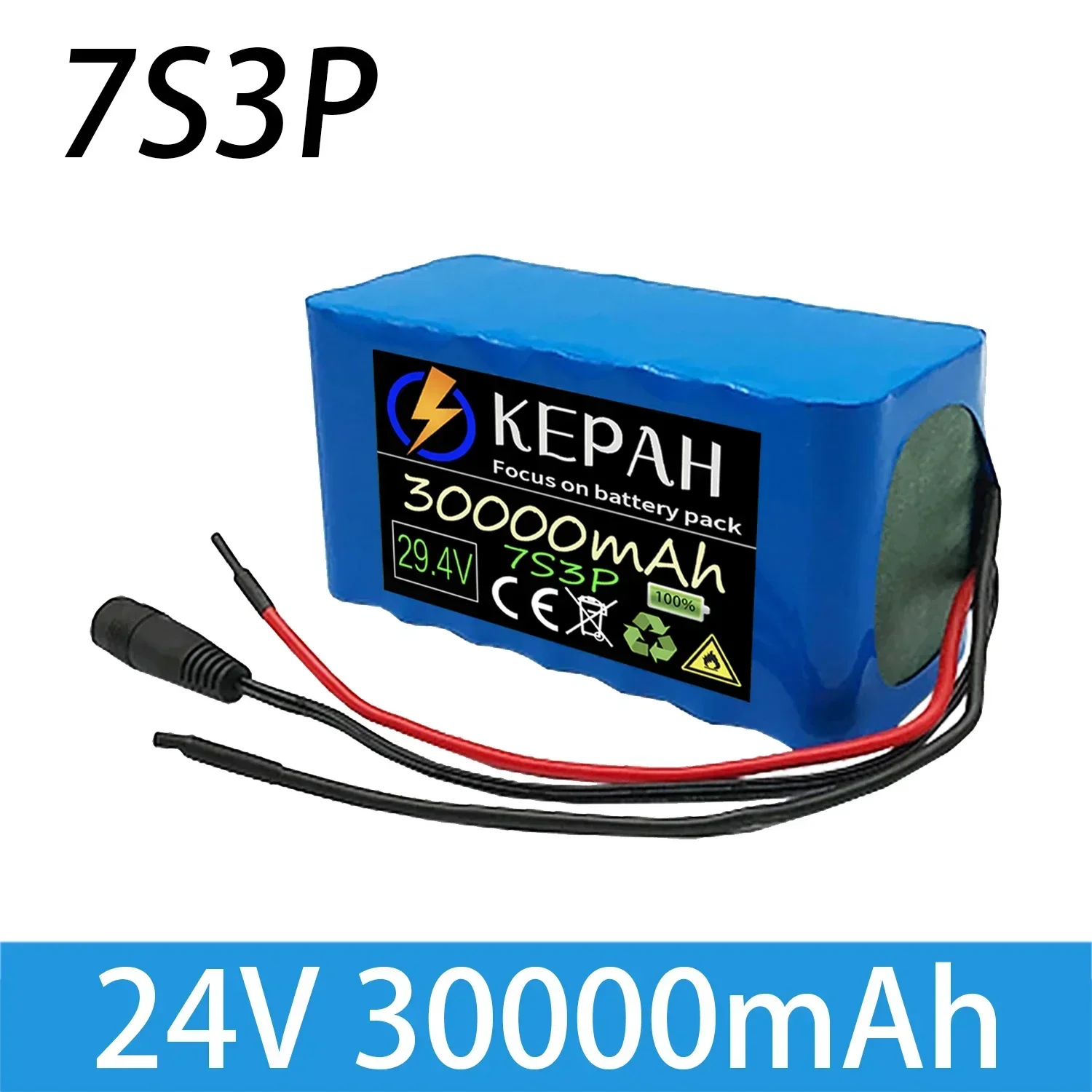 24V 30000mAh 7S3P 18650 Lithium Battery 24V Lithium Battery Wheelchair  7s3p Battery Pack 24v for Electric Bicycle