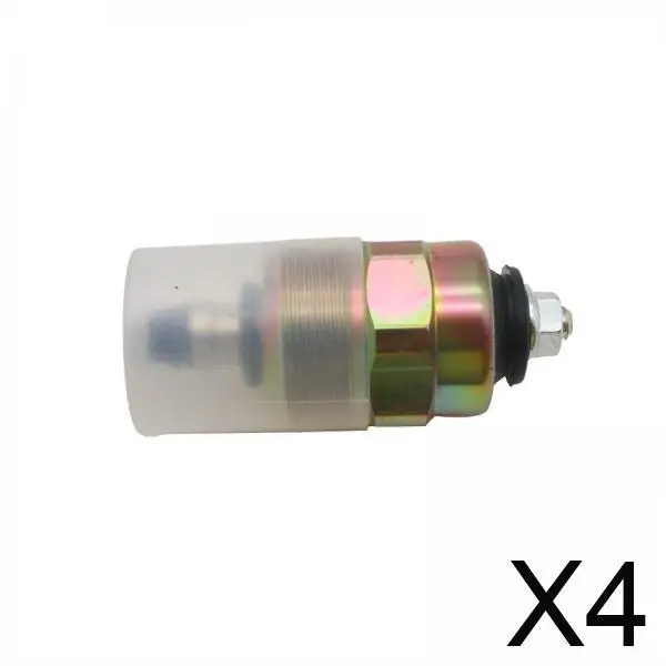 

Fuel Shutoff Solenoid Valve 12V Metal Engine Stop Valve Replacement Compact Durable for Vehicle 4 Pack