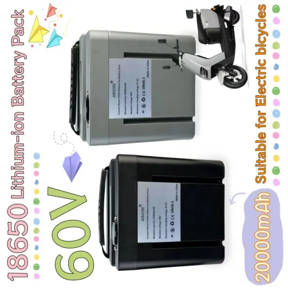 

High Capacity 18650 Lithium Battery Pack 48V/52V/60V 20Ah for Air Fast Transportation Suitable for 250-3000W Power