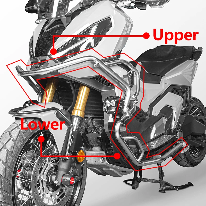 Fit for Honda XADV 750 XADV750 2021-2024 Motorcycle Upper Engine Guard Crash Bar Stainless Steel Bumper Frame Protector X-ADV750