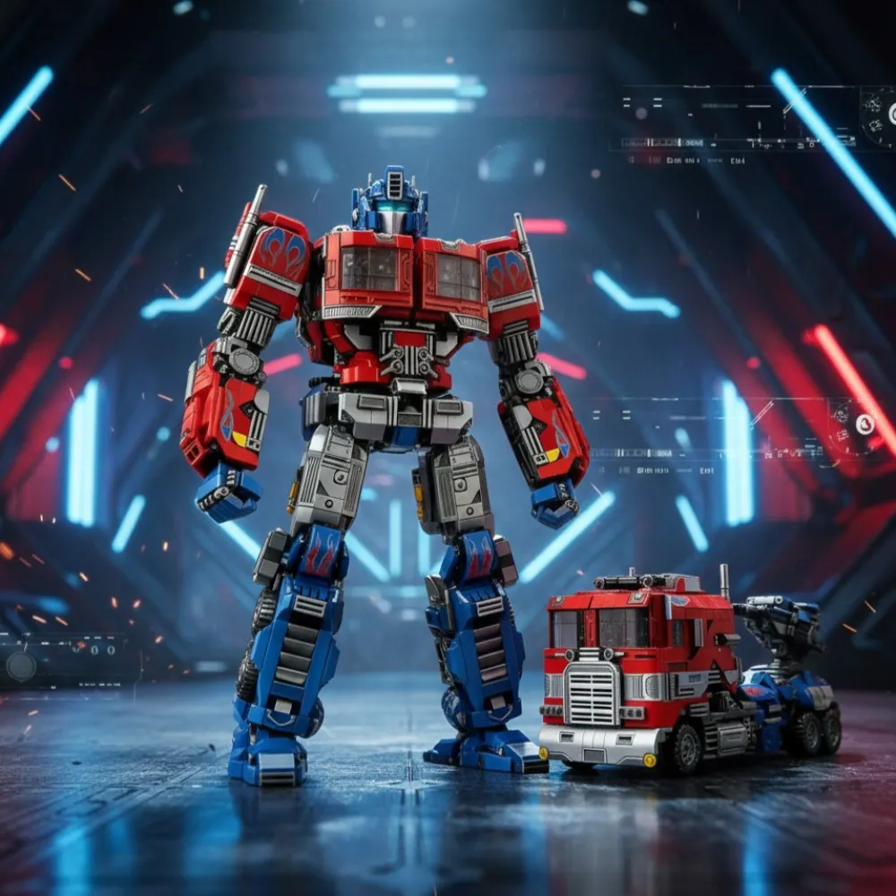 

1733pcs Transformable Mecha Warrior Building Block Set - DIY Creative Exquisite Home Decor & Desktop Display Ornament