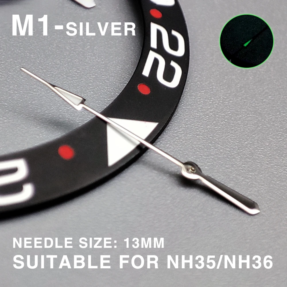 NH35 Watch Needle Green Luminous Needle Watch Accessories for NH35/NH36/4R Movement Spare Parts Replacement Pointers