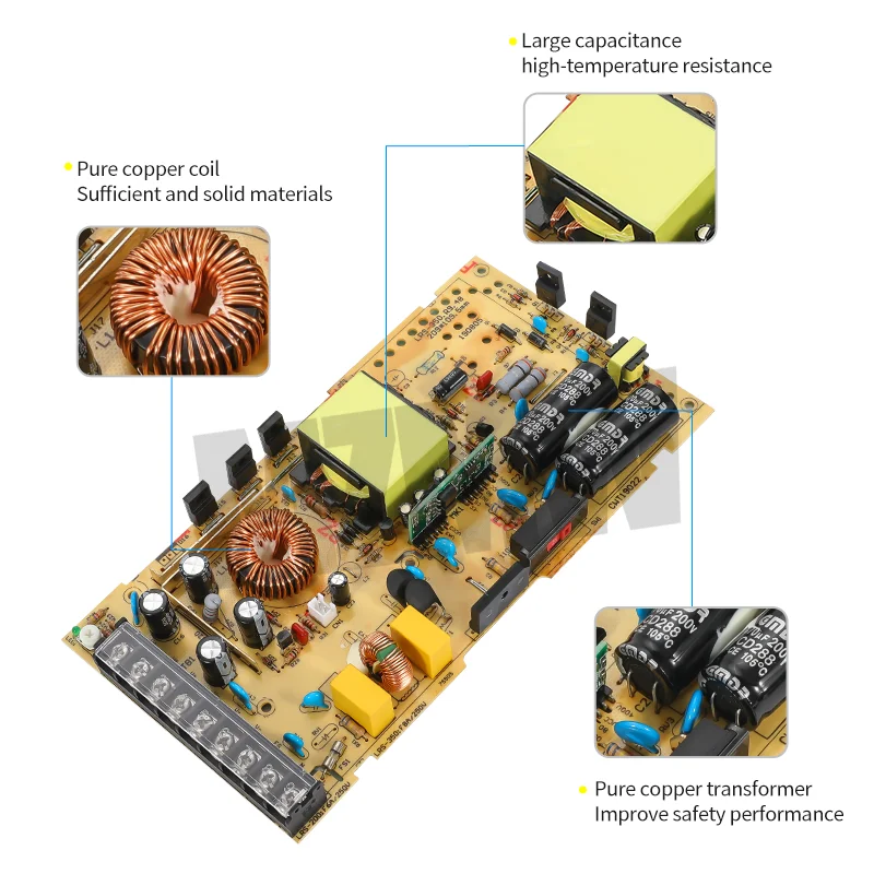 Imagem -04 - Fonte de Alimentação Comutada 350w 400w 110v 220v ac para dc 5v 12v 15v 18v 24v 36v 48v Saída Única Smps Lrs40024 Led Driver