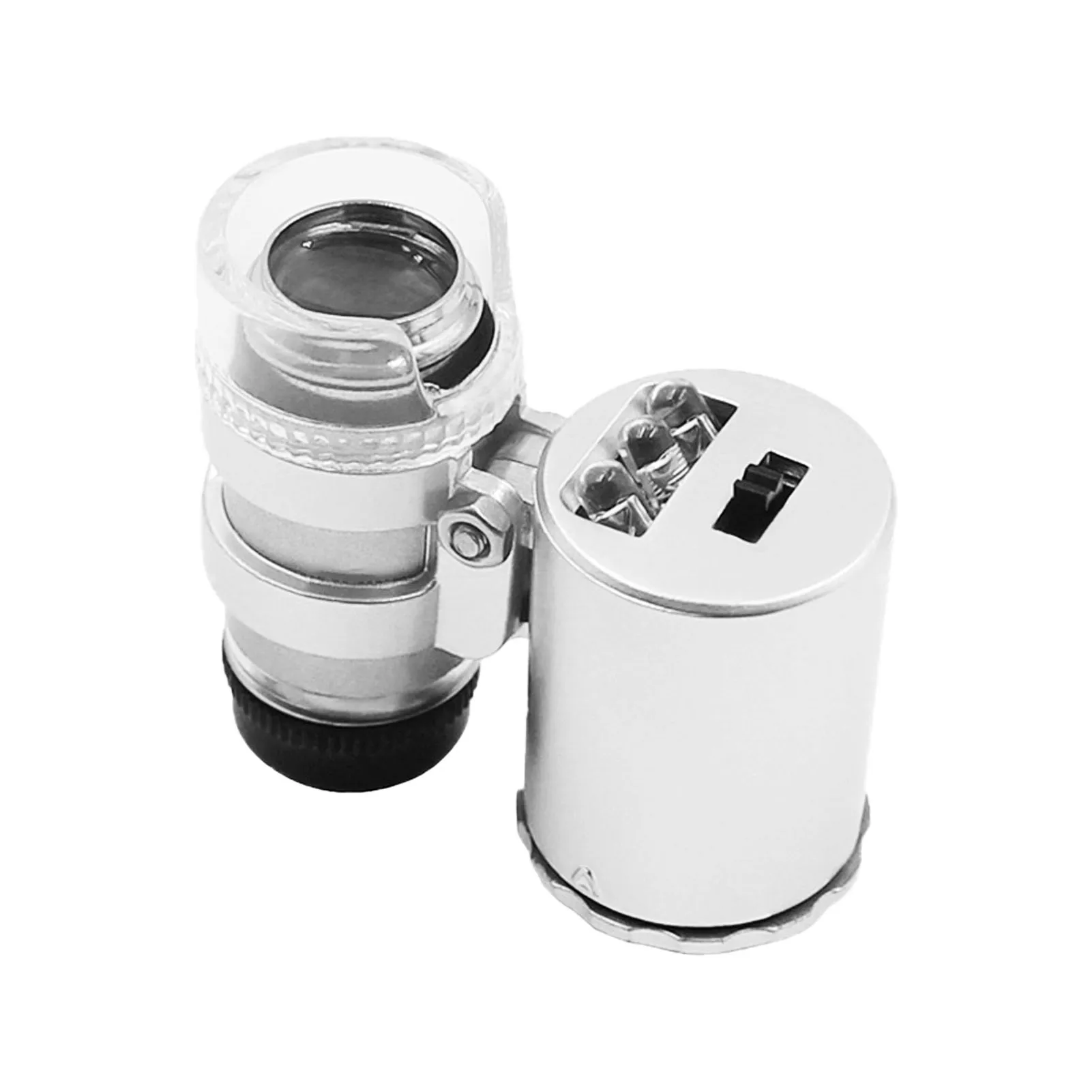 60x Mini Pocket Microscope With LED Light Jeweller Eye Loupe Portable Magnifier For Handcraft Jewelry Diamond Gem Coins Currency