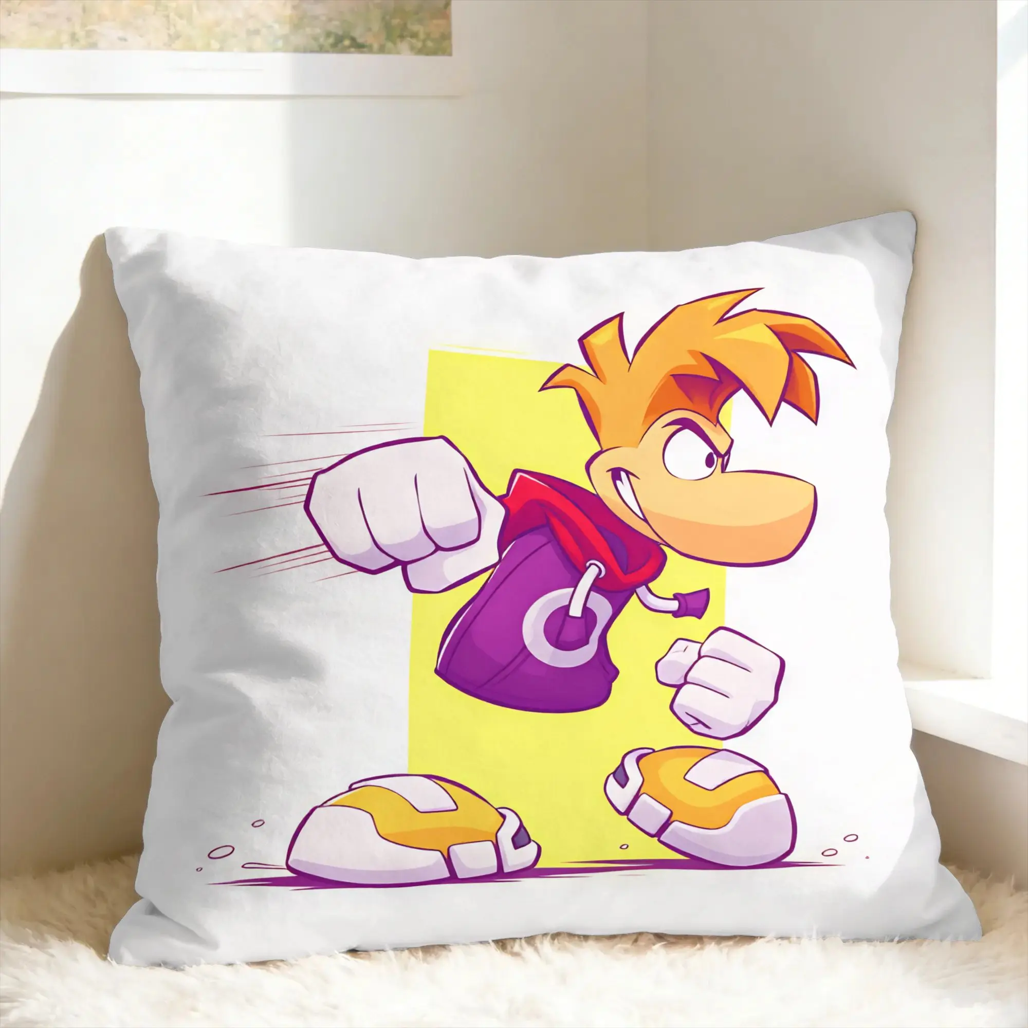 Pillow Case Flying fist attack Raymans Comfy  Pillow Cover For Living Room Chair Kawaii Pillowcases